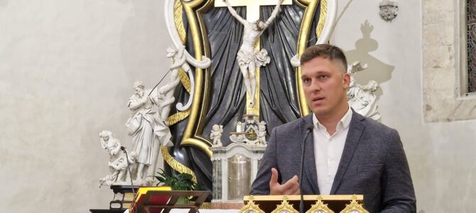 KOMUNIKOLOG DAVOR TRBUŠIĆ PREDSTAVIO JAVNE ISTUPE ZAGREBAČKOG NADBISKUPA ALOJZIJA STEPINCA POSVEĆENE SV. MARKU KRIŽEVČANINU 
